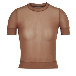 New SKIMS Summer Mesh T-Shirt in Jasper Size XL